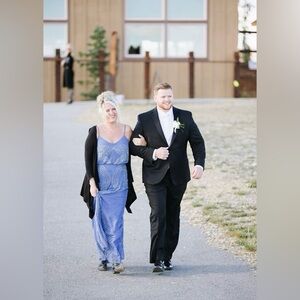 Elegant Blue/Periwinkle Adrian Papell Beaded Evening Gown from Nordstrom